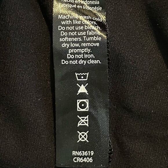 RBX 9" Mid-Rise Cropped‎ Leggings Black Nylon Spandex Stretch Athletic S - Picture 5 of 5